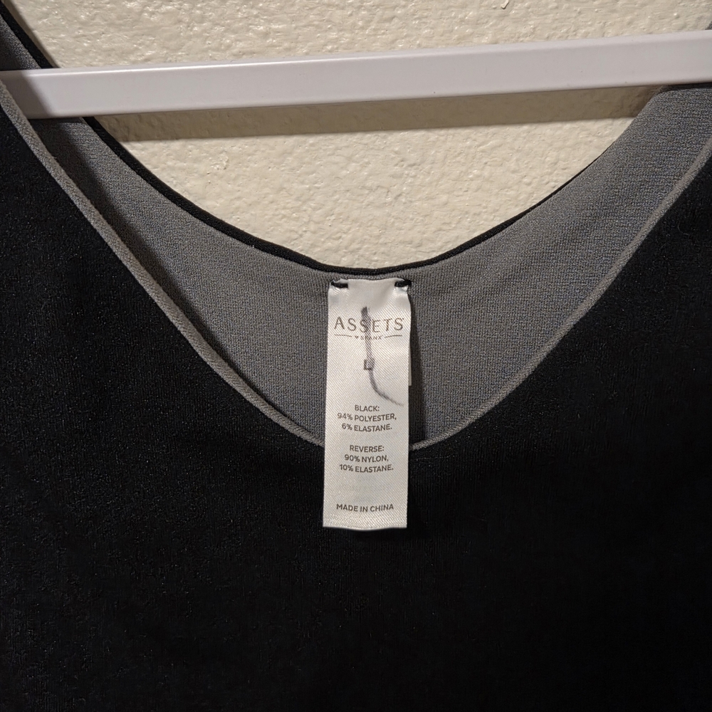 Assets By Spanx Black and Gray Tank Top